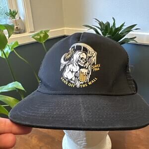 Vans Off the Wall Grim Reaper Snapback Cap Hat Adjustable Adult After Party Beer